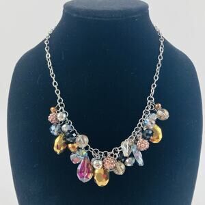 Avenue Cluster Beaded Necklace Boho Y2K Cottage Core Jewelry AB Aurora Berry Cop